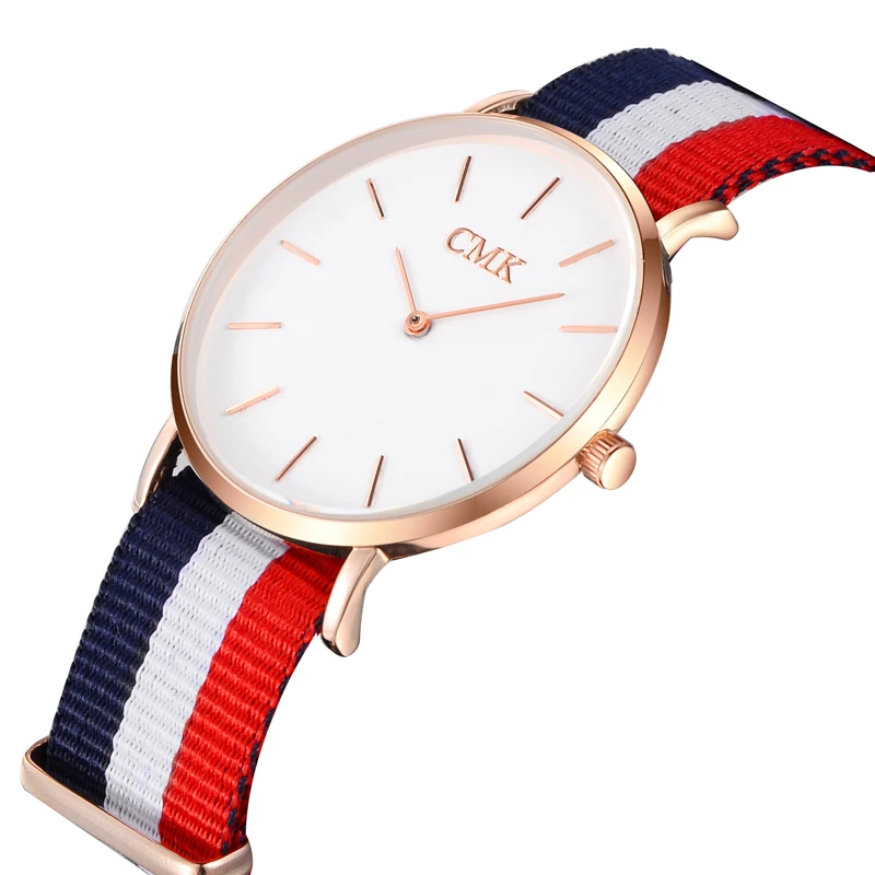 

Genuine High-end Brands Minimalist Boutique Men's Watches High Quality Color Clock Quartz Watches Slim Silver Dial Brand Luxury