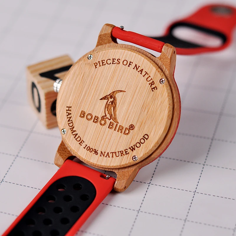 Relogio Masculino BOBO BIRD Watch Men Silicone Band Quartz Women Watches relogio feminino Great Gift Wristwatches W-R11