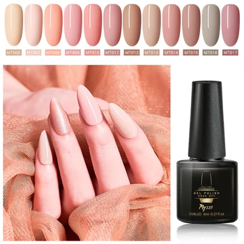 

Mtssii Rose Gold Nude Color Nail Gel Polish Manicure Semi Permanent Base Top Coat UV Nails Gel Varnish Soak Off Nail Art Lacquer