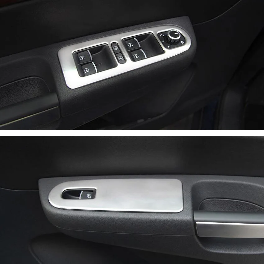 2 шт. салона передней двери подлокотник окно лифт переключатель отделка укладка Стикеры для VW Sharan 2013