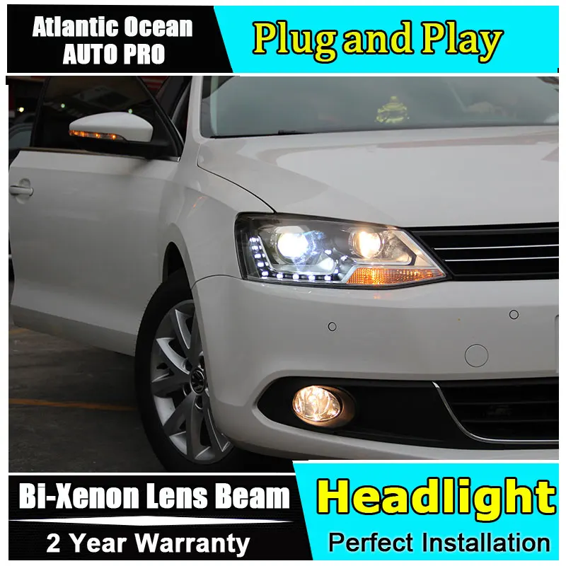 2013,2014,2015 2016 vw jetta MK6 headlights LED car styling 15 LED DRL