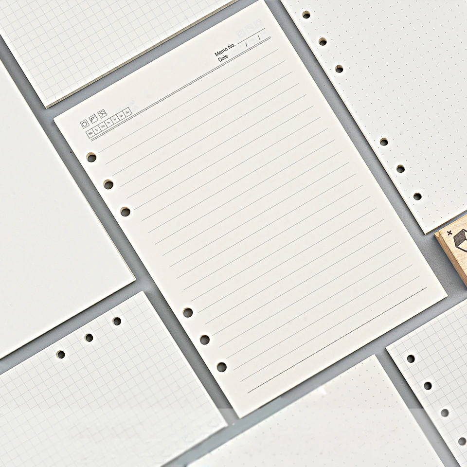 A5 A6 A7 Loose Leaf Paper Set Notebook Refill Sets Spiral Binder Planner Inner