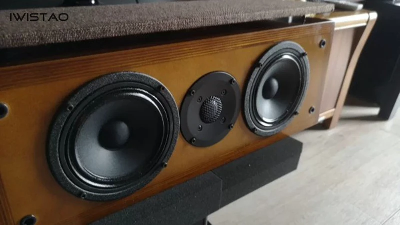 IWISTAO 4-inch Double Bass plus Treble Center Speaker Empty Enclosure 5.1 Home theater 12L HIFI Audio DIY