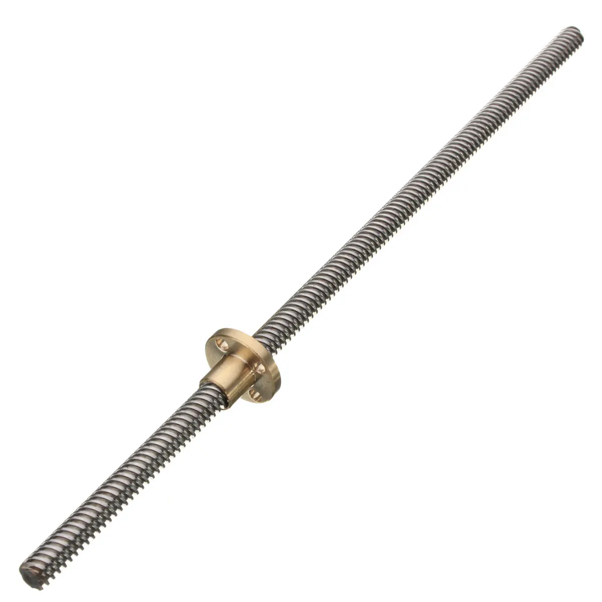 Trapezoidal Spindle Screw T8 Length 250mm Lead Threaded Screw Rod with Brass Copper Nut For 3D Printer Parts 