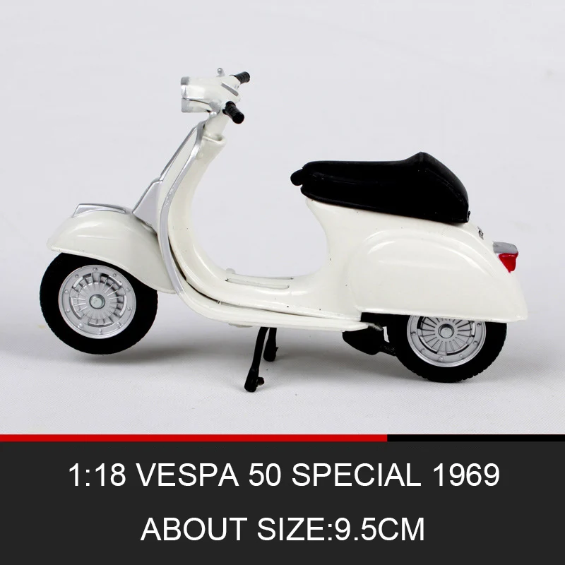 Maisto 1:18 модели мотоциклов VESPA GTS 300 модель велосипедная база литая под давлением мото детская игрушка для коллекции подарков - Цвет: 50 SPECIAL 1969