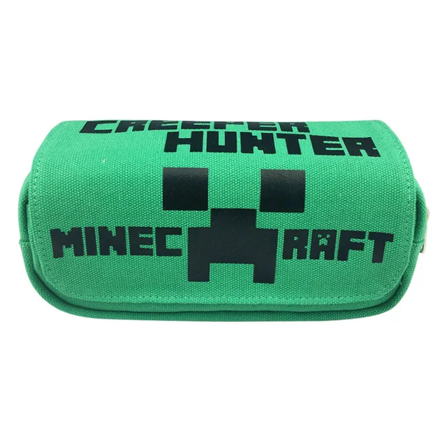 Us 885 39 Offaliexpresscom Buy Game Minecraft Creeper Hunter Roblox Children Teenager Student Canvas Pencil Case Box Pen Bag Cosmetic Makeup -