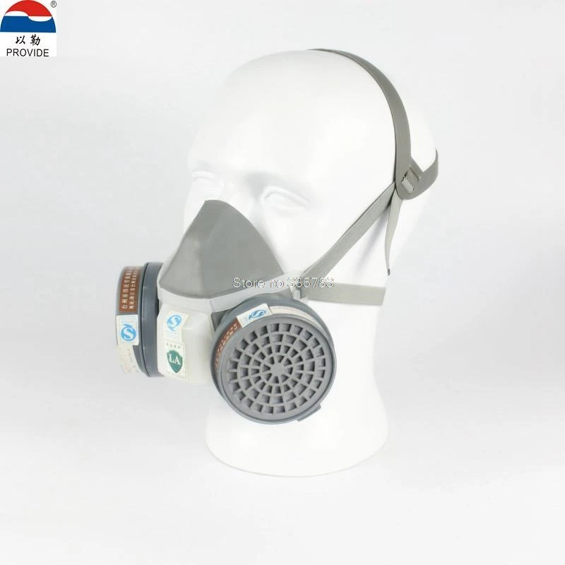 Высокое Качество респиратор противогаз обеспечить силикагель серый защитную маску краска пестицидов маска промышленной безопасности
