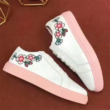 Обувь на плоской подошве с вышивкой; женские кроссовки со шнуровкой; zapatos mujer; модные эспадрильи; Повседневная обувь; tenis feminino; брендовые Мокасины