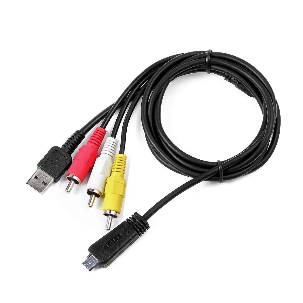 Usb Pc Data Sync Av A V Tv Cable Cord For Sony Cybershot Dsc W570 B W570v W570p Tv Cable Cord Pc Syncsony Cybershot Cord Aliexpress