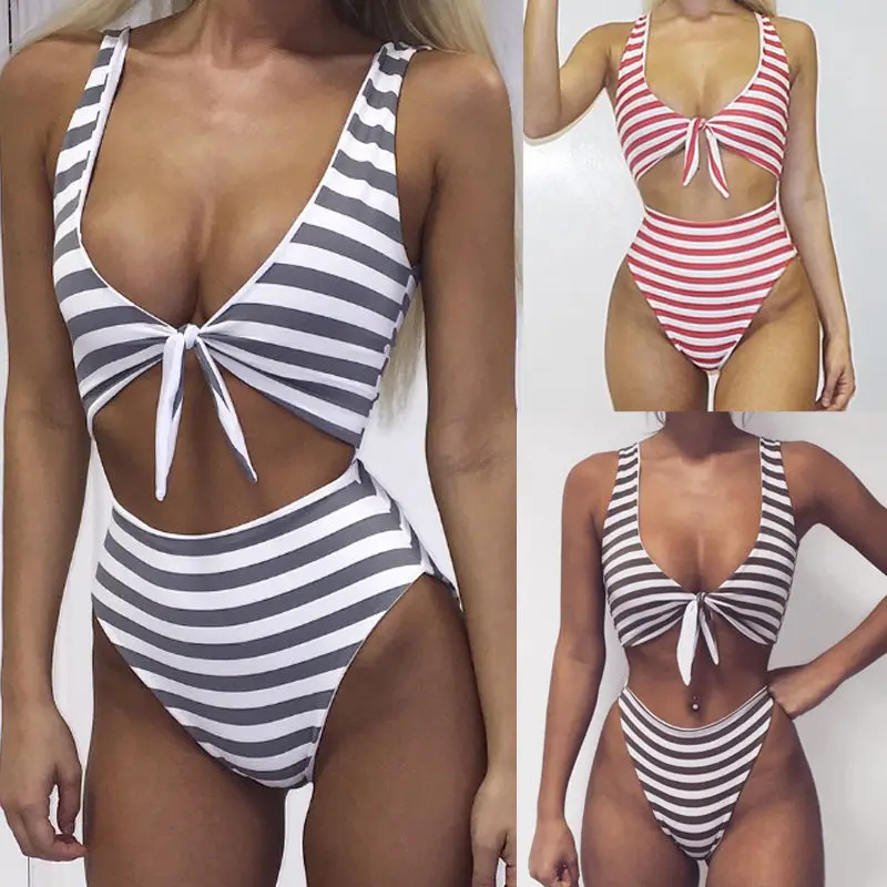 

Women Monokini Swimwear Bathing Beach Bikini Up Padded Beachwear