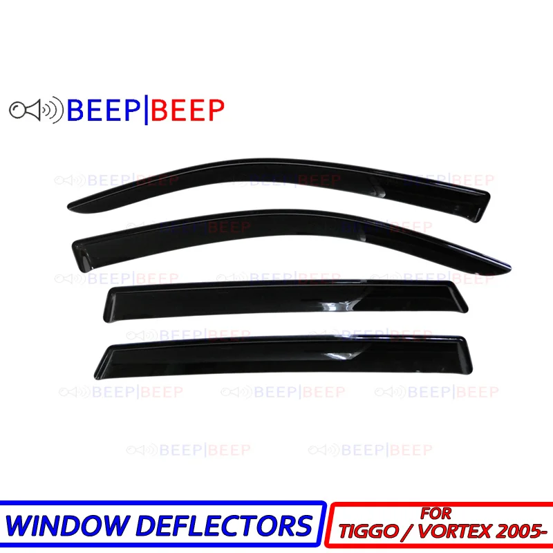 

For Chery Tiggo / Vortex Tingo 2005- car window deflectors wind deflector sun guard rain vent visor cover styling accessories