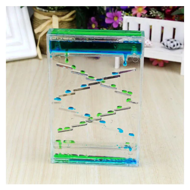 Cena Akrylowy zegar z klepsydrą dwa kolory olej kropla drabina płynna kropla wody kreatywne ozdoby dekoracje do domu prezenty urodzinowe dla dzieci