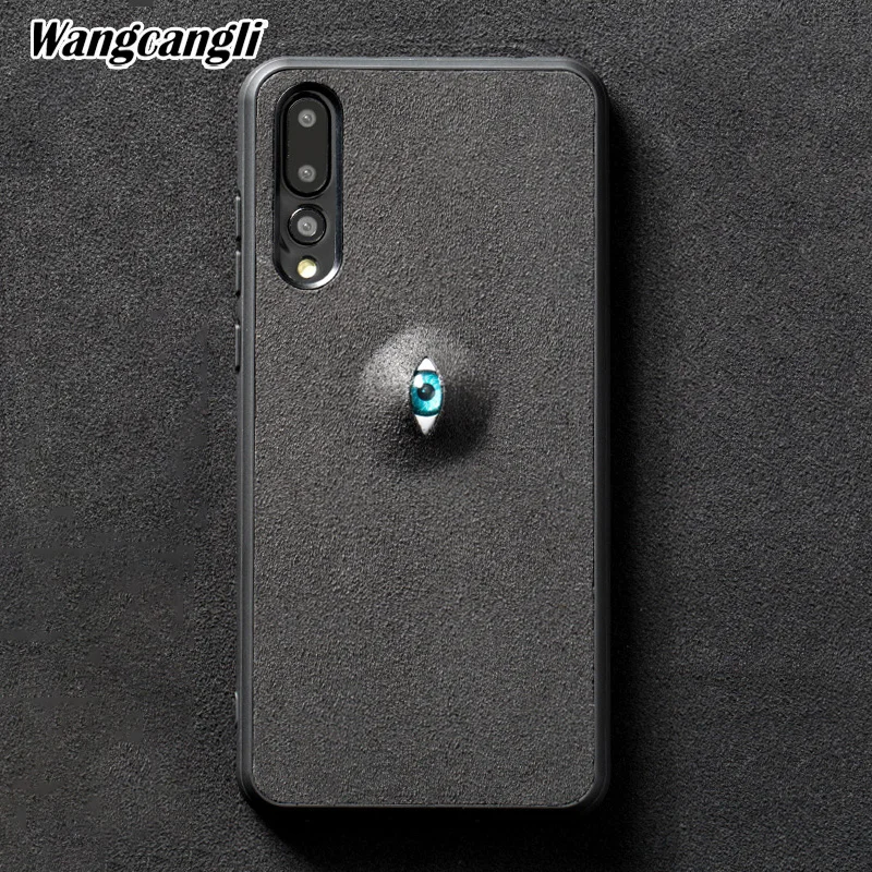

Luxury material suede mobile phone case for Huawei P20 Devil's Eye all-inclusive mobile phone protection case wangcangli
