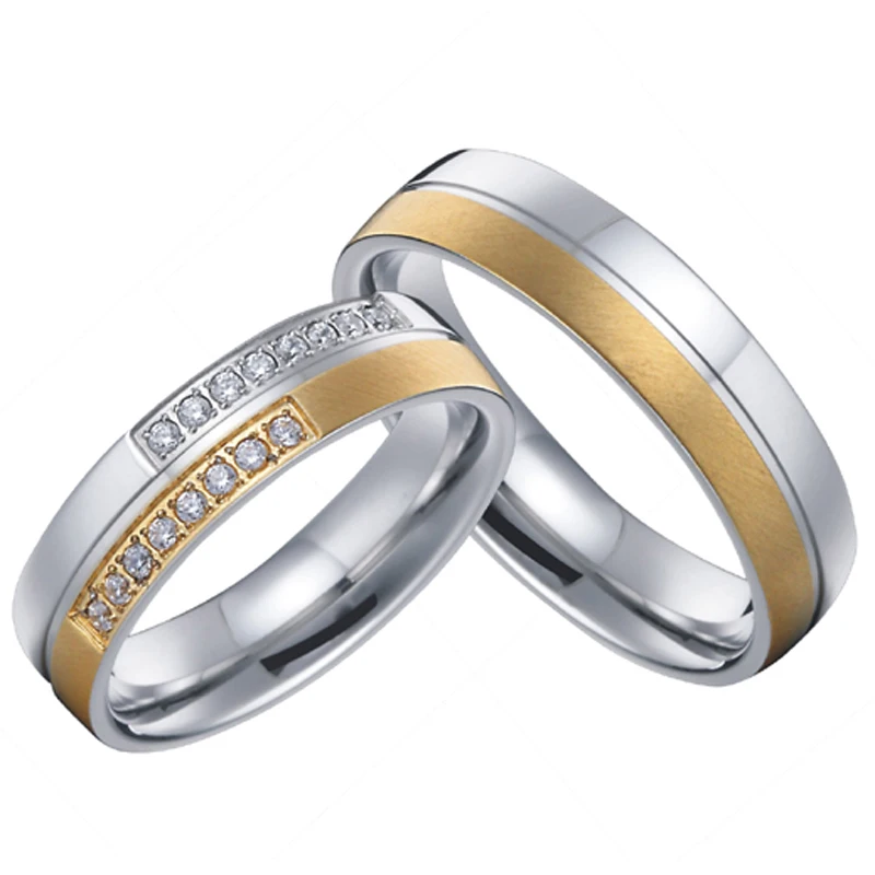 Silver Color Wedding Band Couple Rings for women fashion jewelry titanium men's ring trouwringen ringen voor vrouwen (4)