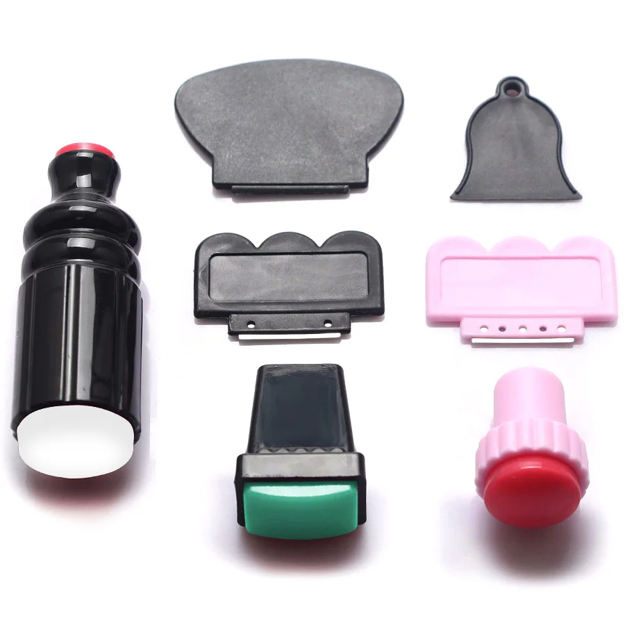 

Nail Art Stamping Plate Double Ended Stamper Large Small Scraper Nail Art Stamping Plate Image Tool