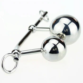 Female Anal Vagina Double Ball Plug In Steel Chastity Belts Rope Hook Sex Toy For Women Locking Chastity Belt Drop shipping 4
