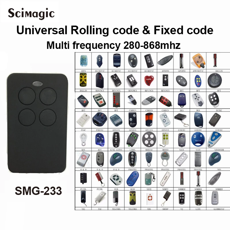 

Universal garage remote control Multi frequency 280-868mhz universal remote garage code grabber garage command gate control
