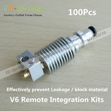 100 Unids V6 Integrated Remote Kit hotend boquilla Extrusora impresora Garganta M7 piezas de la impresora 3d prusa kossel CNC