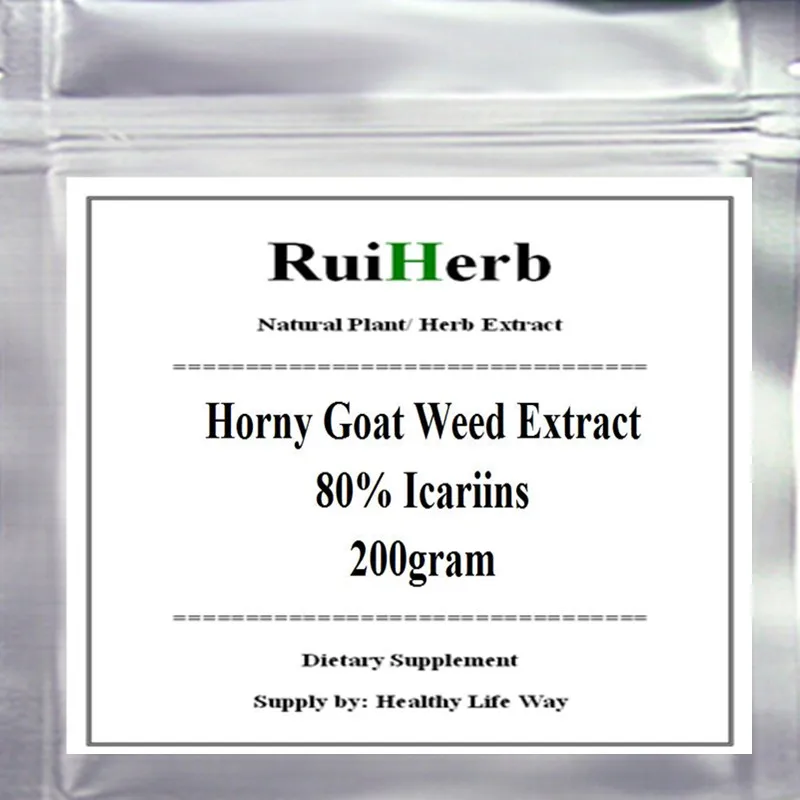 

200gram Horny Goat Weed (Epimedium) Extract 80% Icariins Powder free shipping