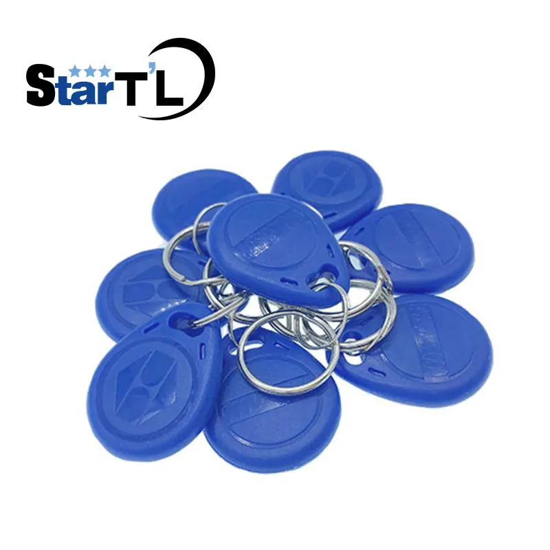 100 шт./лот 125 кГц RFID Близость ID Токен метка брелки для ключей брелок для ключей с рчид незаписываемый для системы ввода двери синий цвет