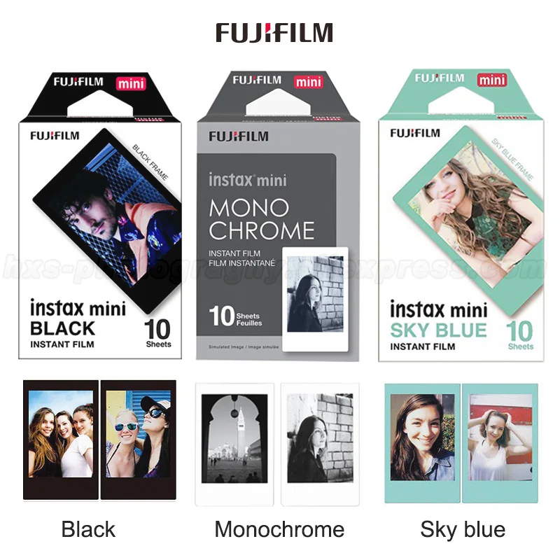 30 листов Fuji Fujifilm Instax Mini 9 пленка монохромная синяя и черная для 7S 8 90 70 25 камера
