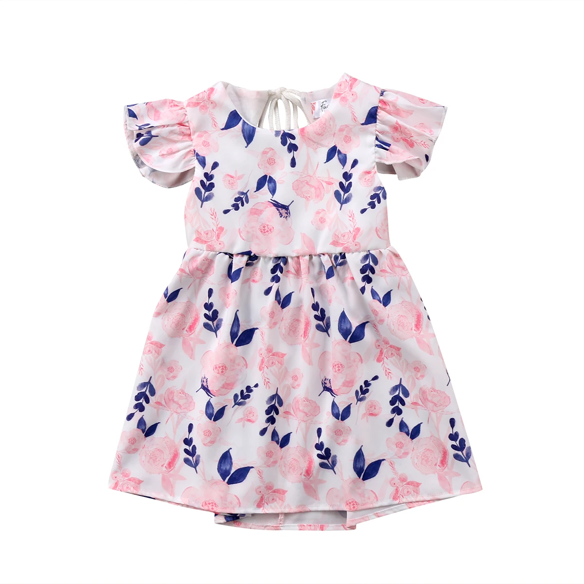 Newborn Toddler Baby kids Girls Dress Summer Cute Backless Flower