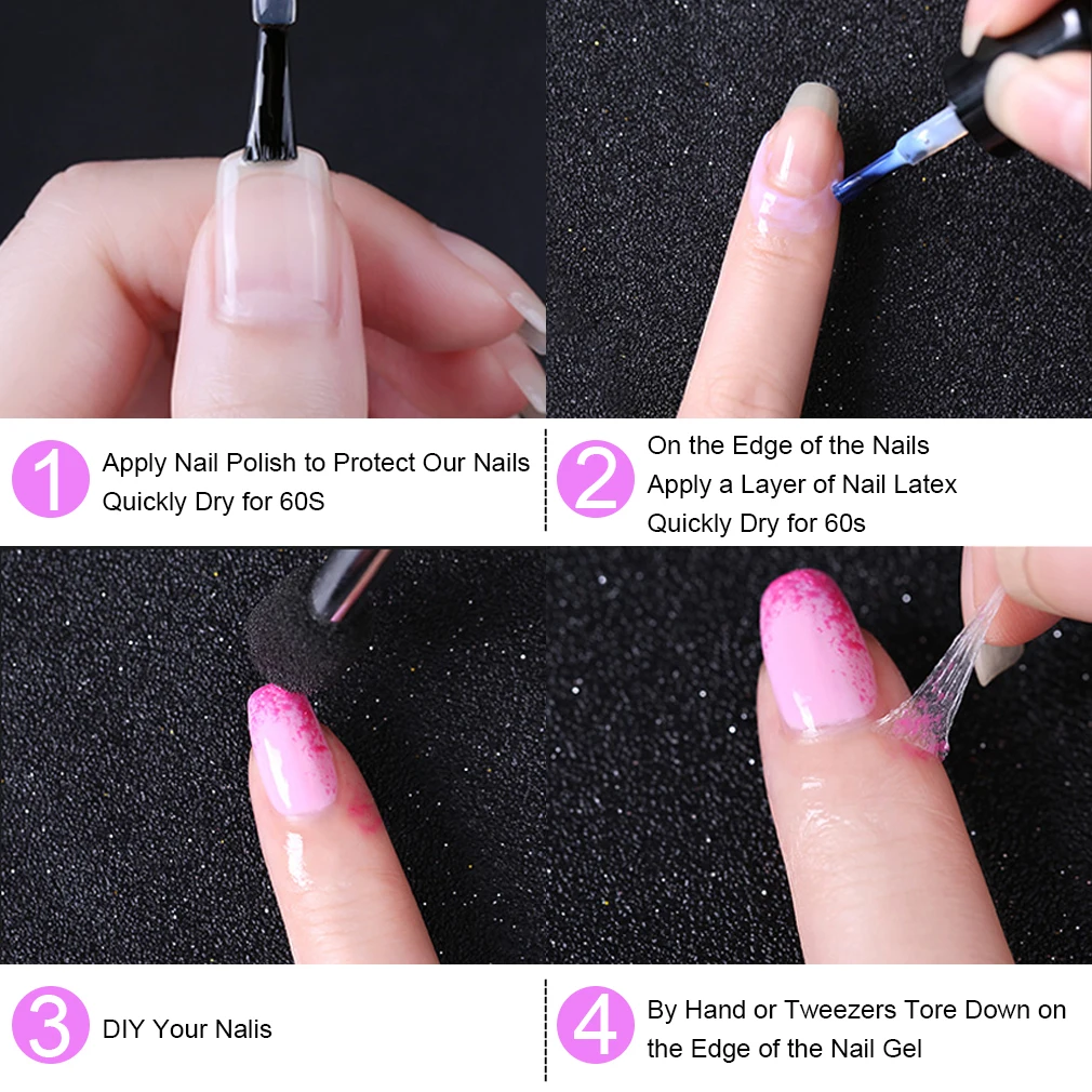 HNM 6 мл отшелушивающая лента для ногтей латексный лак для ногтей жидкий защитный клей для кожи для пальцев белый розовый защитный крем для ногтей легко Очищаемый крем