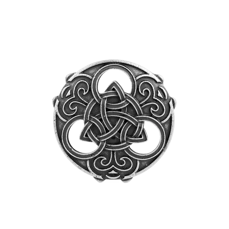 

Norse Viking Amulet Brooch Collar Vintage Silver Gold Irish Knot Hats Scarf Clips Accessories Clothes Brooches For Woman Party