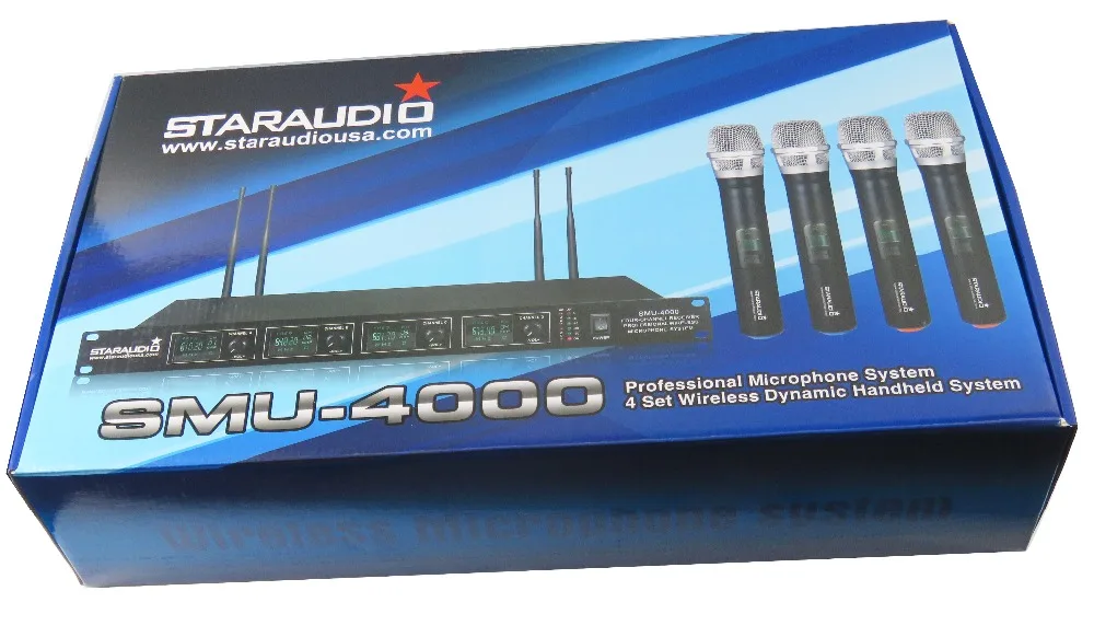 party show ktv clubs dj pa handheld  4ch uhf mic system microphones