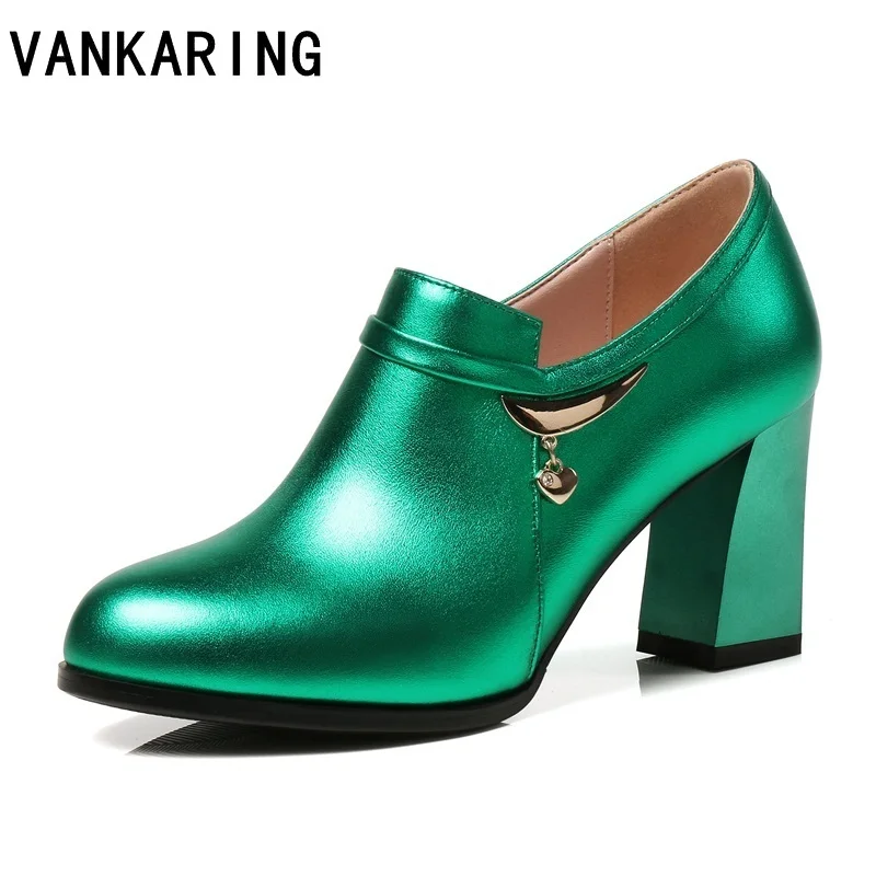

VANKARING women pumps sexy high heels shoes women dress shoes pumps 2019 ladies office shoes silver thick heel platform shoes