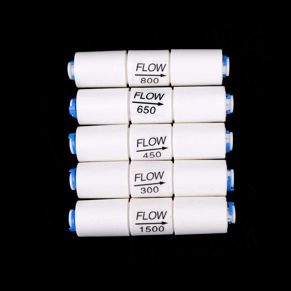 ZLinKJ Water Filter Parts RO Flow Restrictor With 1/4\" Hose Quick Connection Reverse Osmosis Machine 300CC-1500CC