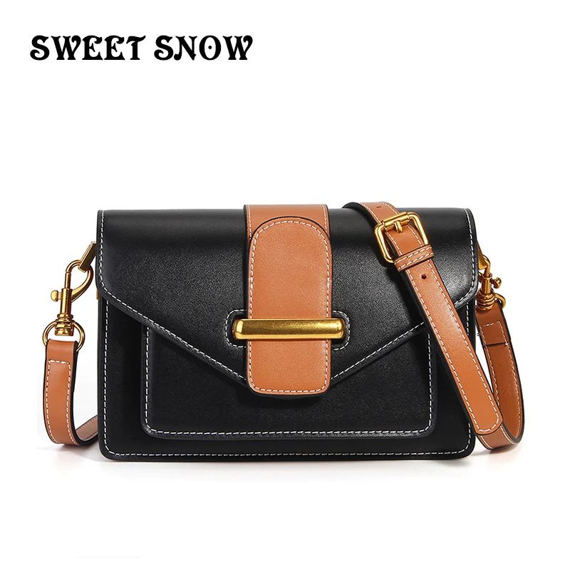 

SWEET SNOW Brand Genuine leather Totes Bag female Lady Shoulder bags high quality Satchels Handbag Fashion Women Handbags