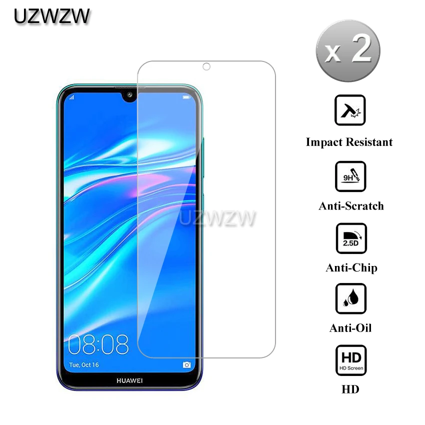 

2pcs For Huawei Y7 Prime / Y7 Pro / Y7 2019 Premium Tempered Glass Screen Protector Protective Glass For Huawei Y7 2019 Glass