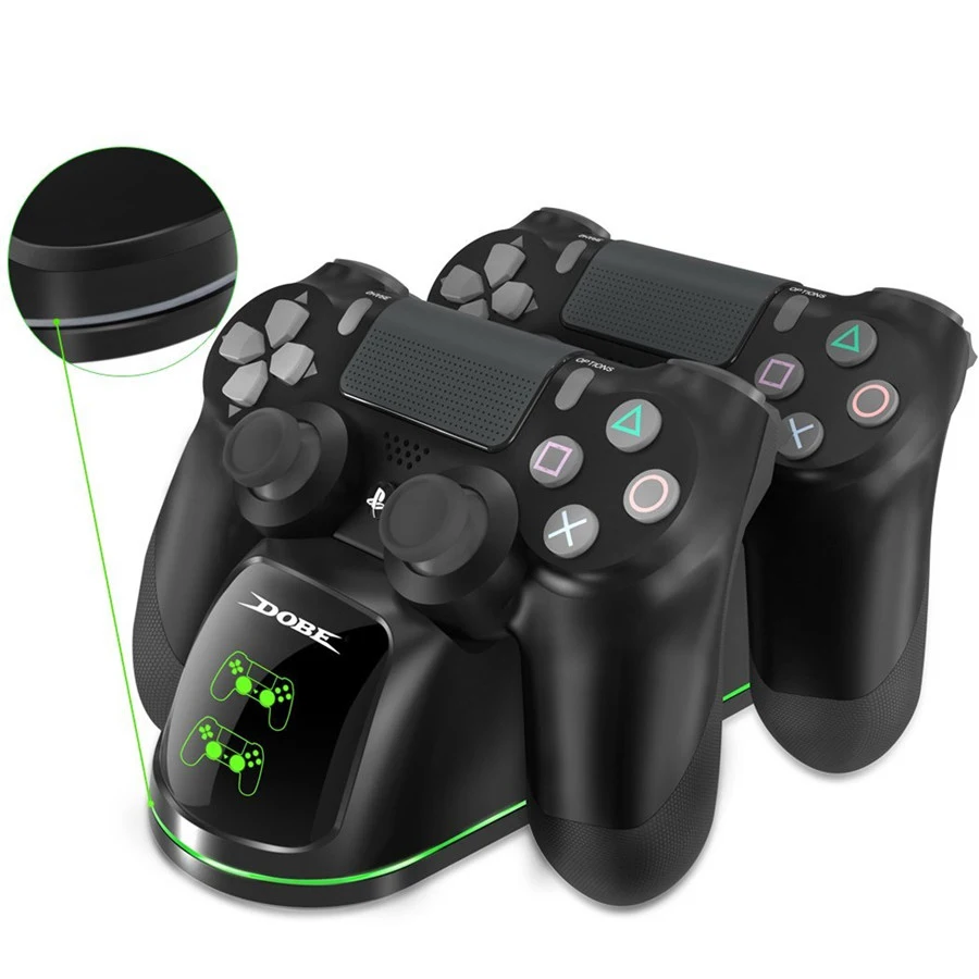 for PS4 Dual Controller Charger USB Charging Dock Station With Status