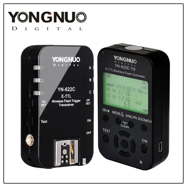 

YONGNUO YN-622C-II Kit YN-622C-TX LCD Wireless ETTL Flash Controller Trigger with LCD Screen 1Pcs YN-622C for Canon DSLR Camera