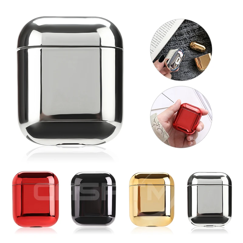 

For Apple Airpods 2 Case Accessories Earphone Case On The for Airpods 1:1 Air pods2 Plating PC Protective Coque Hard Cover Hot
