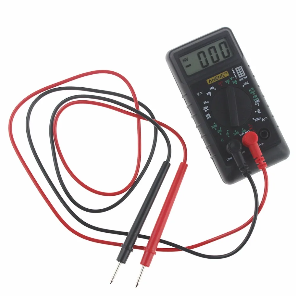 

Extra Mini Digital Multimeter Overload Protect Voltage Ampere Ohm Meter DC AC
