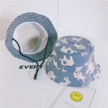 Детские Солнцезащитные шапки для мальчиков, весенне-летняя хлопковая Панама, Детская кепка с изображением слона для маленьких мальчиков 2-5 лет