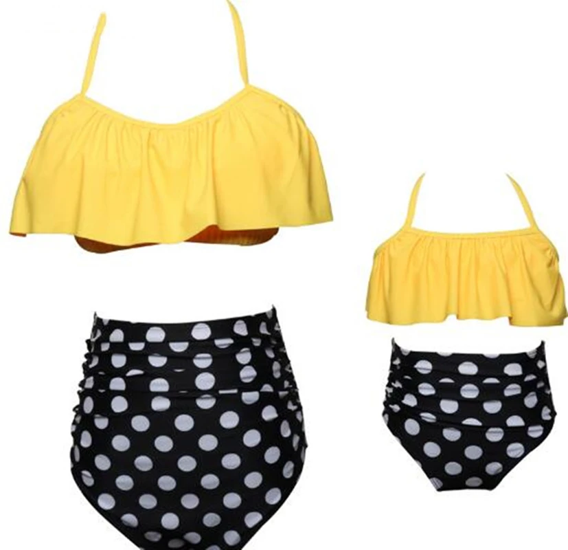

Mother and Daughter Swimwear Summer Family Matching Swimsuit Fashion Family Look Bathing Suit Mom And Daughter Bikini Swimsuits