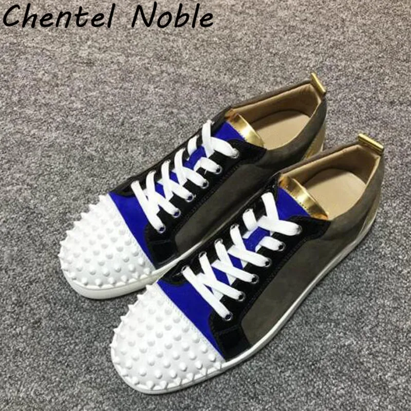 

White Rivet High Quality Mens Shoes Brand Chentel Noble Leisure Sneakers Outdoor Shoes For Men Fashion Shoes Big Size Lace-Up