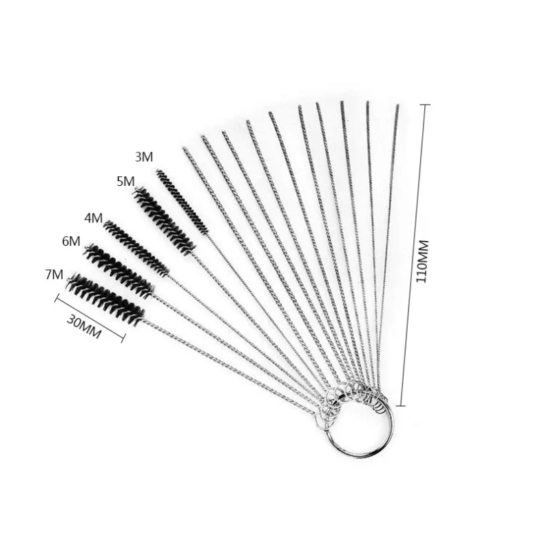 TKOSM Motocicleta carburador aguja cepillo de limpieza Kit de limpieza Nylon Metal herramienta TKOSM Motocicleta carburador aguja cepillo de limpieza Kit de limpieza Nylon Metal herramienta