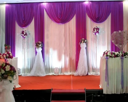 3m High X6m Wide Wedding Backdrop With Swags Event And Party Fabric 3m High X6m Wide Wedding Backdrop With Swags Event And Party Fabric Beautiful Curtains In Backdrops From Home Garden On