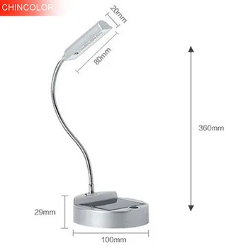 

CHINCOLOR Solar light Desktop Reading Lamp Desk Lamp Solar Power Table Light Portable Book Light powered by solar battery CA