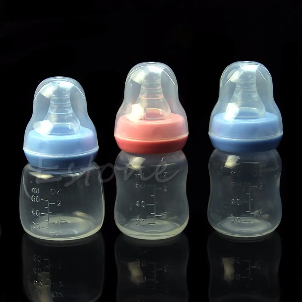 1 шт 60 мл 2 унции Силиконовая Стандартная бутылочка для кормления младенцев