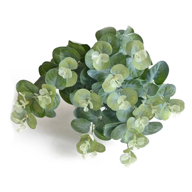 569 10 De Réduction3 Bouquetlot Artificielle Eucalyptus Feuille Plante Verte Branches Fleur Accessoires Organization Dargent Feuilles In Fleurs