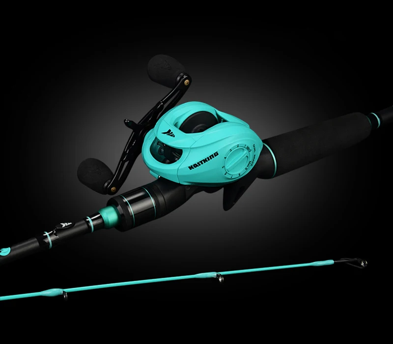 teal baitcaster combo