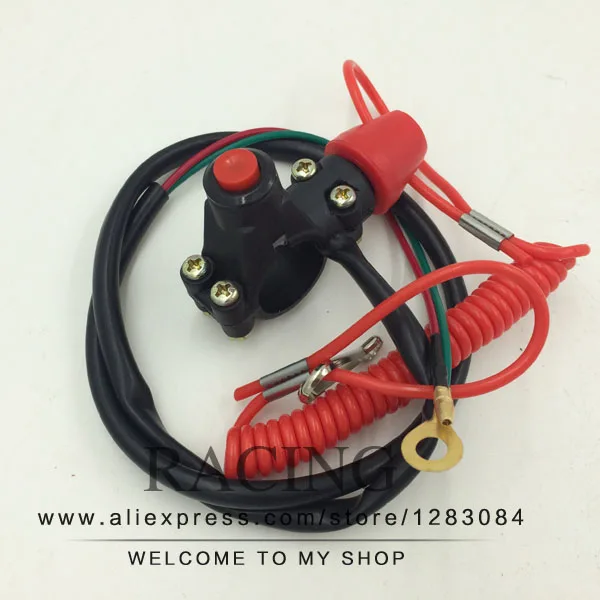 

Engine Urgent Emergency Kill Stop Switch Closed Safety Push Button for 2 stroke Pocket Mini Dirt Bike ATV Quad