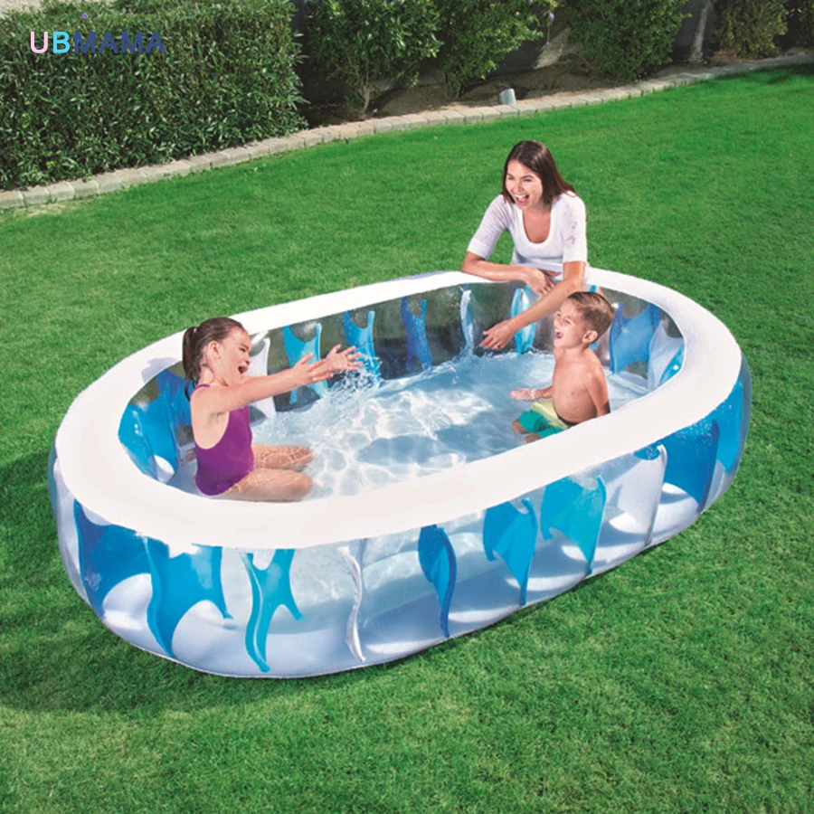 Высококачественный большой пластиковый надувной бассейн с геометрическим рисунком, детский бассейн, бассейн для рыбной ловли