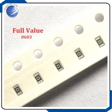 100 Uds 0603 resistencia SMD de tipo chip Valor total 5% 0/1/2/3/4/5/6/7/8/9R/K/M 0.1.2.3.4.5.6.7.8.9 R K M 0 1 2 3 4 5 6 7 8 9 Ohm Kohm