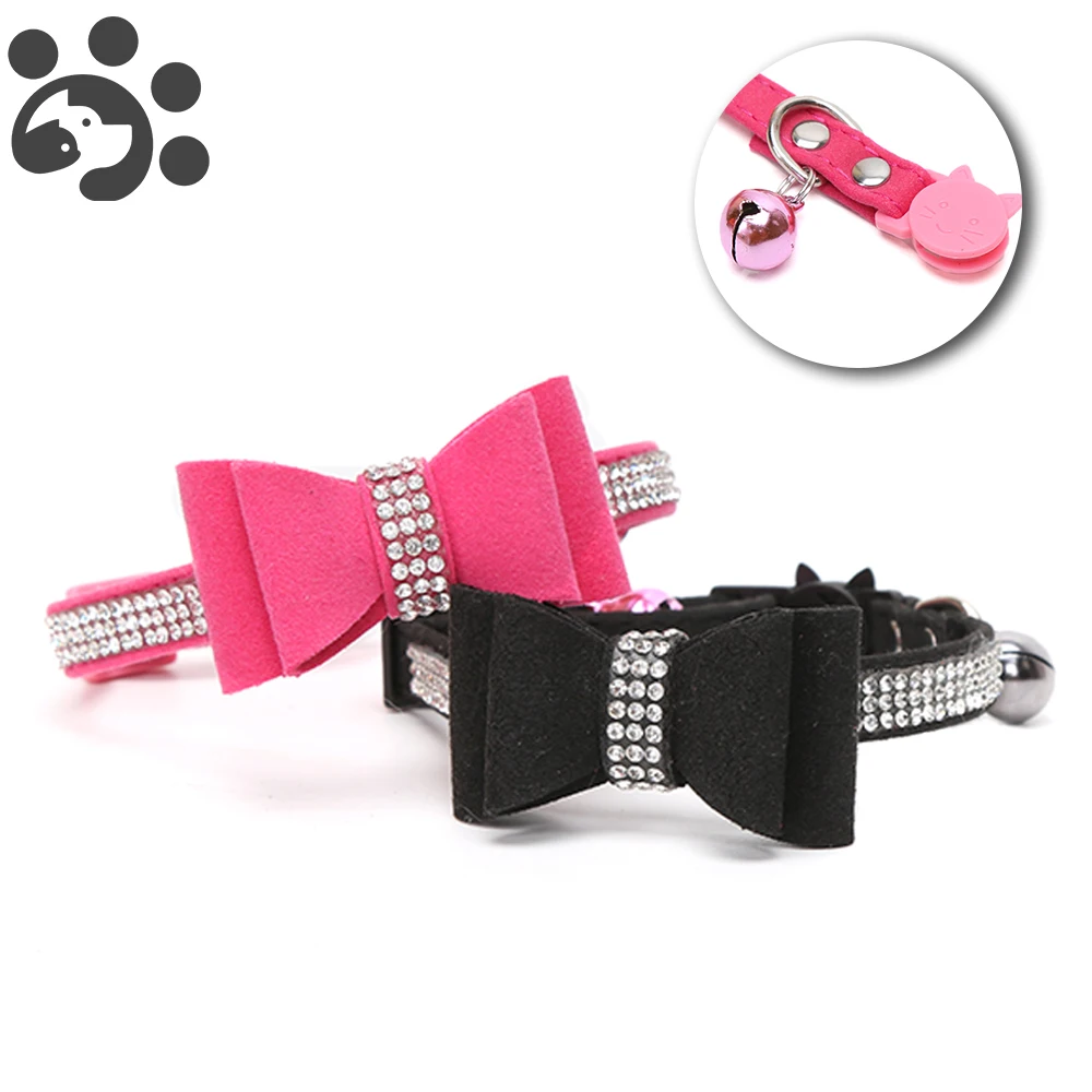 Ошейник Bling Стразы для кошек и домашних животных с колокольчиком ошейник